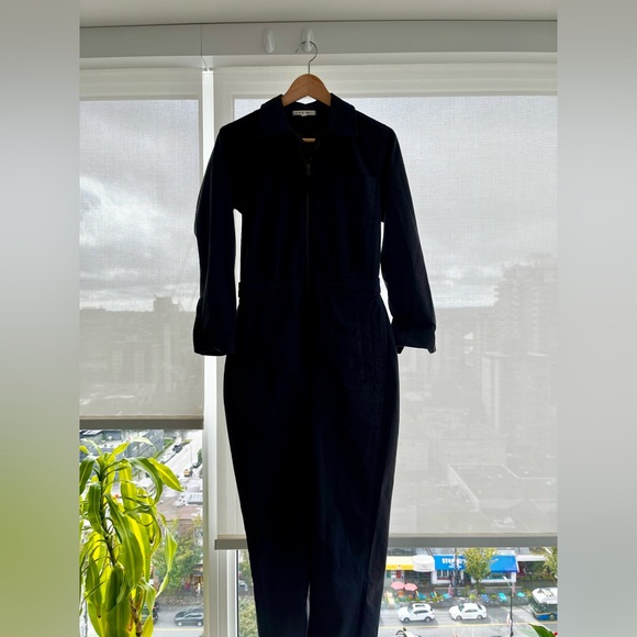 98% cotton Alex Mill jumpsuit, dark grey - Picture 2 of 11
